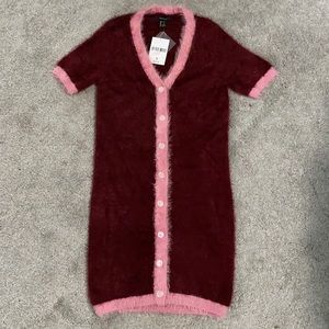 FOREVER 21 Knit burgundy/pink dress (NWT)
